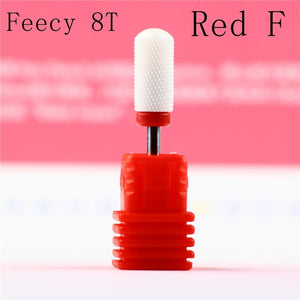 Cortador de fresado para manicura, molino de cerámica, máquina de manicura, cortador para pedicura, limas eléctricas para uñas, broca Feecy