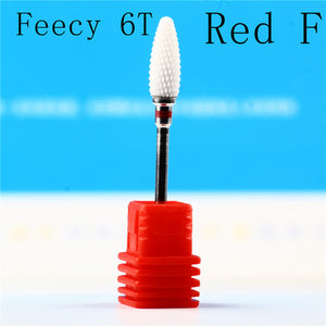 Cortador de fresado para manicura, molino de cerámica, máquina de manicura, cortador para pedicura, limas eléctricas para uñas, broca Feecy