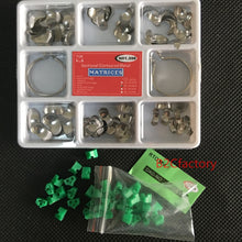 Load image into Gallery viewer, 100Pcs Full Kit Dental Matrix Sectional Contoured Matrices +40 Pcs Silicone Add-On Wedges
